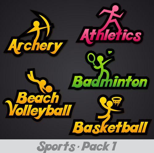 Creative Sports Logo - Creative sports logos design vector Free vector in Adobe Illustrator