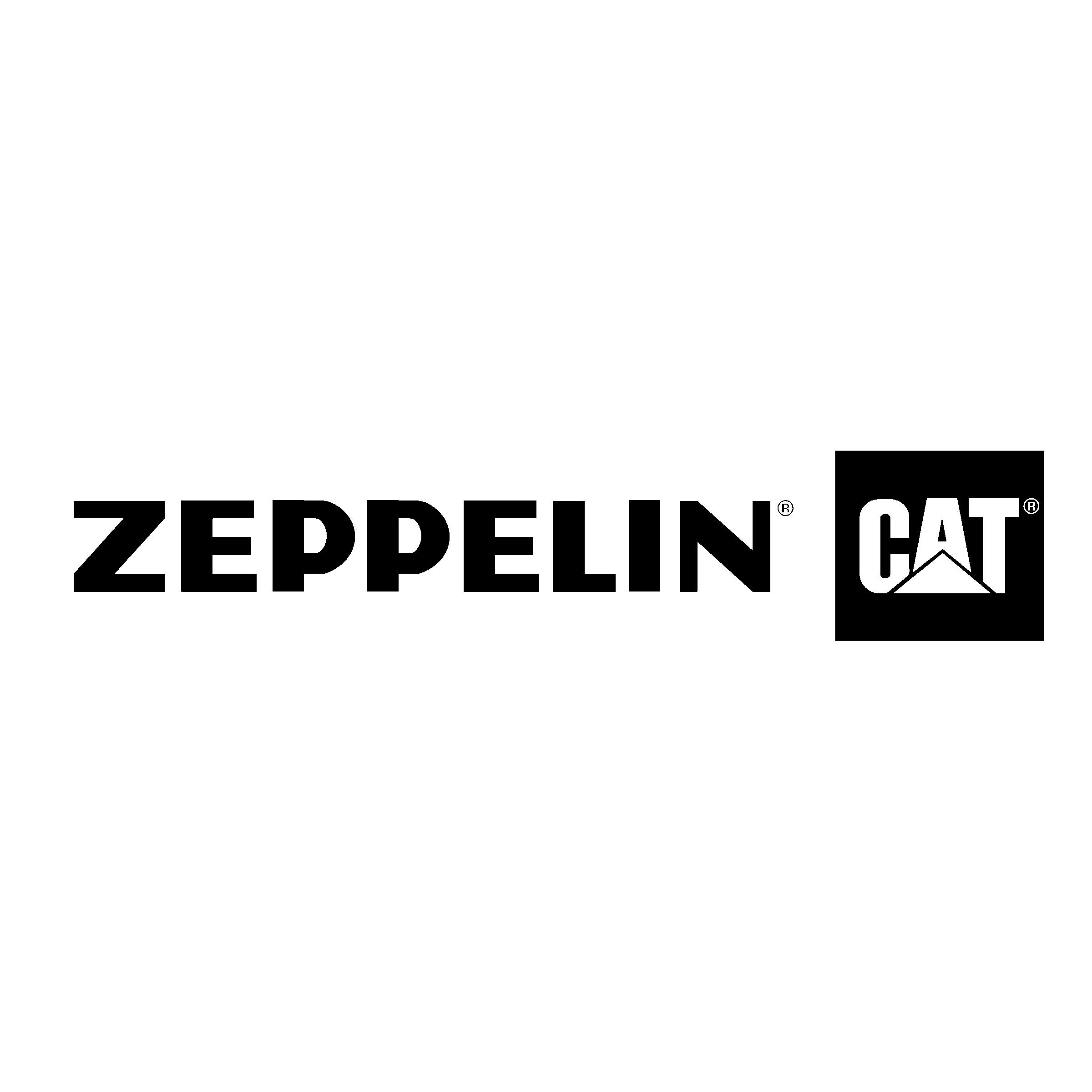Black and White Caterpillar Logo - Zeppelin Caterpillar Logo PNG Transparent & SVG Vector - Freebie Supply