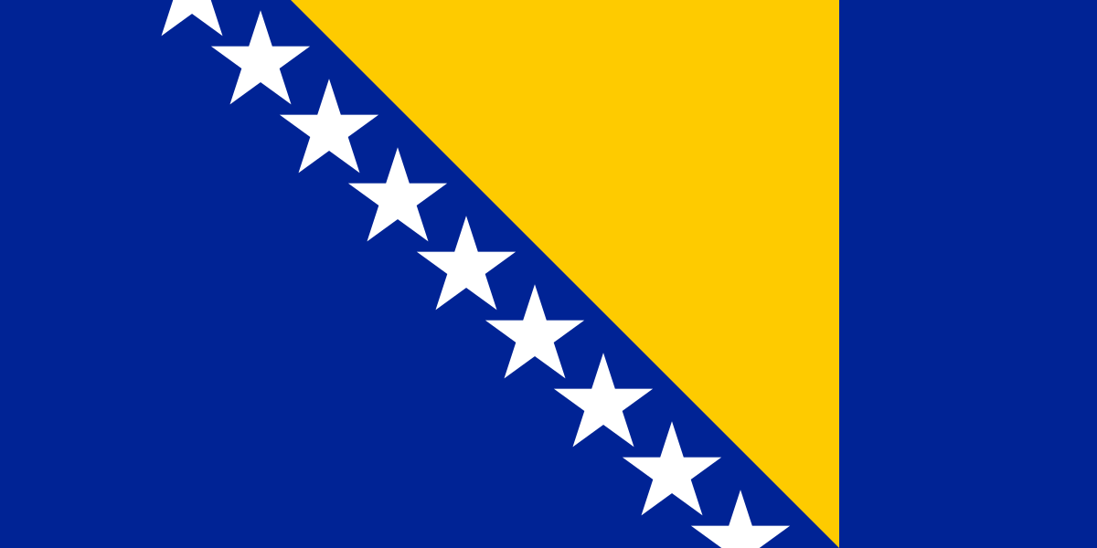 Yellow Dots with Blue Star Logo - Flag of Bosnia and Herzegovina