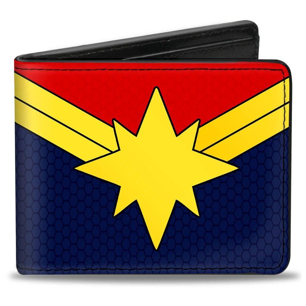 Blue and Yellow Star Logo - MARVEL UNIVERSE Bi Fold Wallet Marvel Star Logo Red Gold