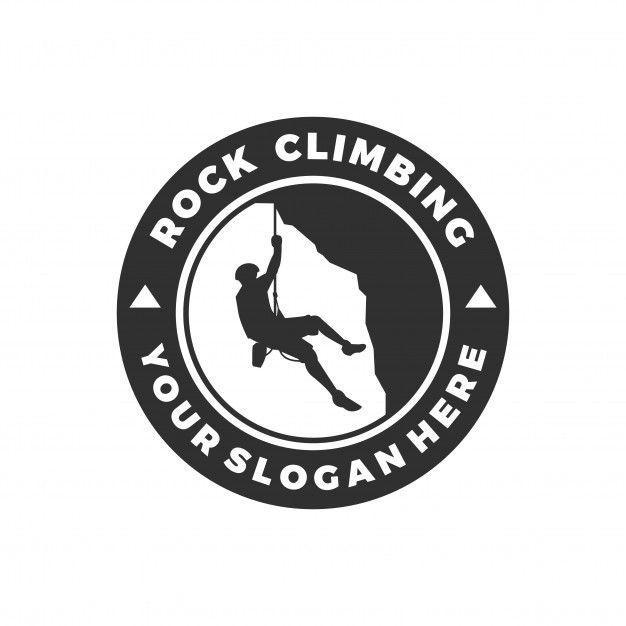 Climbing Logo - Mountain, rock climbing logo Vector