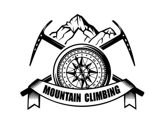 Climbing Logo - Mountain Climbing Logo 20 Hiking Hike Hiking Trail Pick Axe | Etsy