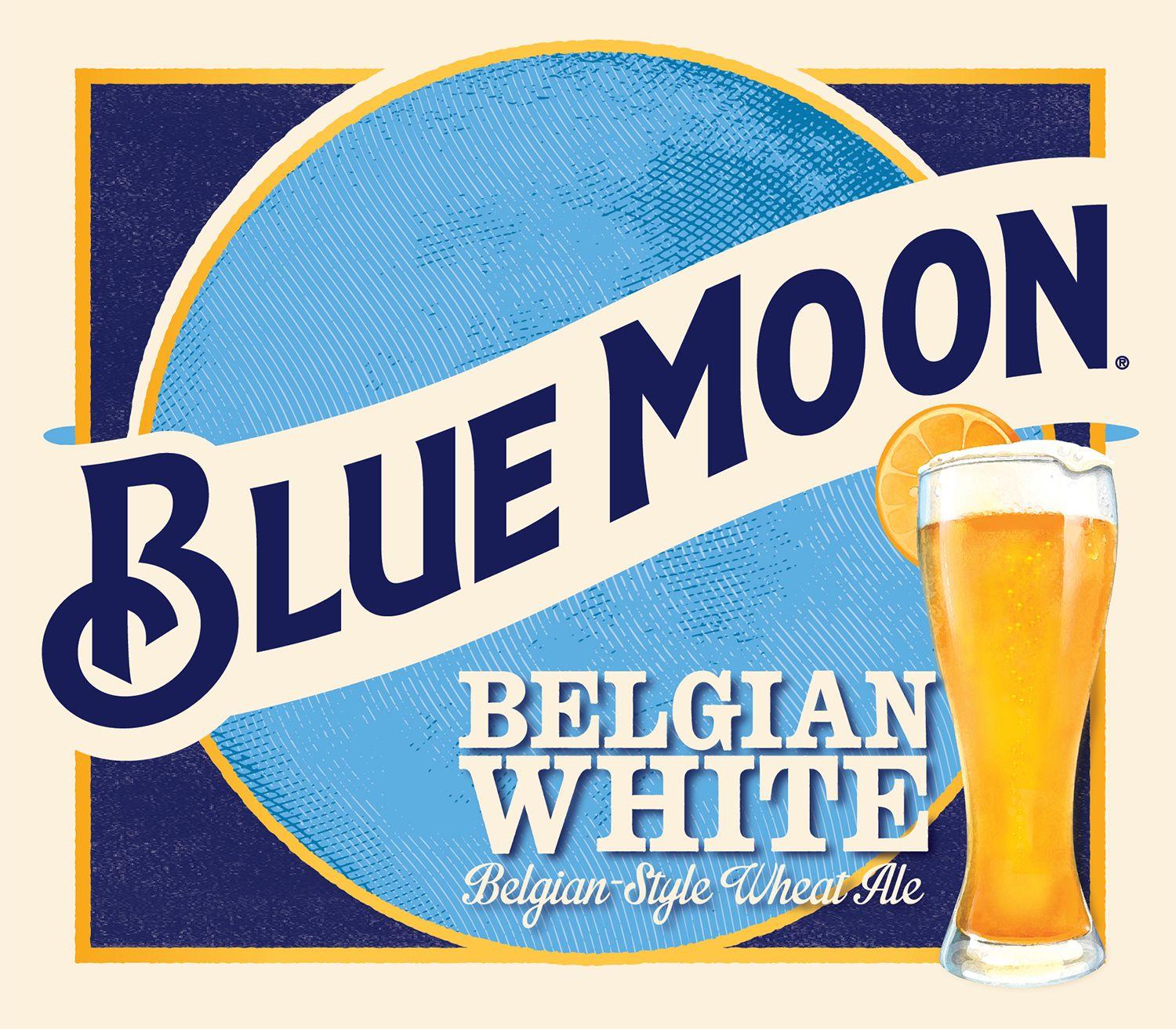 Blue Moon Logo - Blue Moon Belgian White