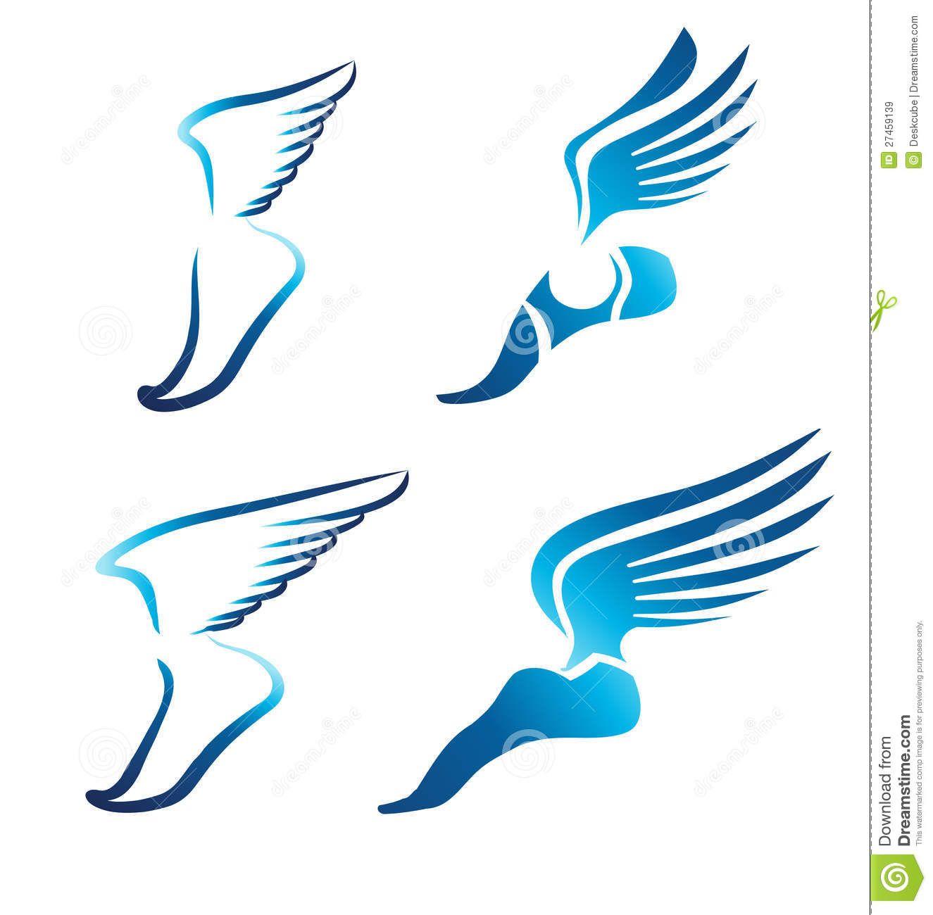 Who Has a Wing and a Foot Logo - Modern Swoosh Foot with Wing Logo Design. Abstract Graphics. Logo