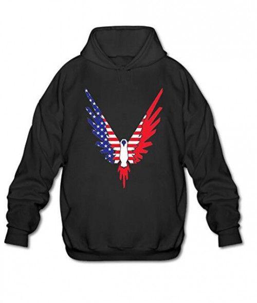 Logan Paul Logang Logo - Men's Logan Paul Logang Logo American Flag Adult Hooded Sweatshirt
