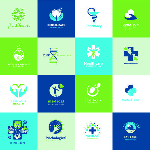 Health Care Logo - Creative medical and healthcare logos vector set Free vector