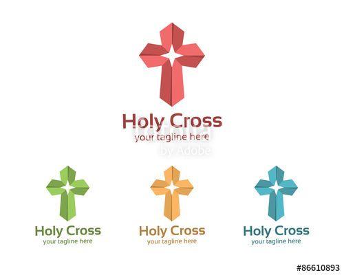 Cross Logo - Abstract symbol cross logo template for churches and Christian