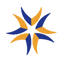 Blue Star with Yellow Background Logo - 2Centre Logo Graphics | 2CENTRE