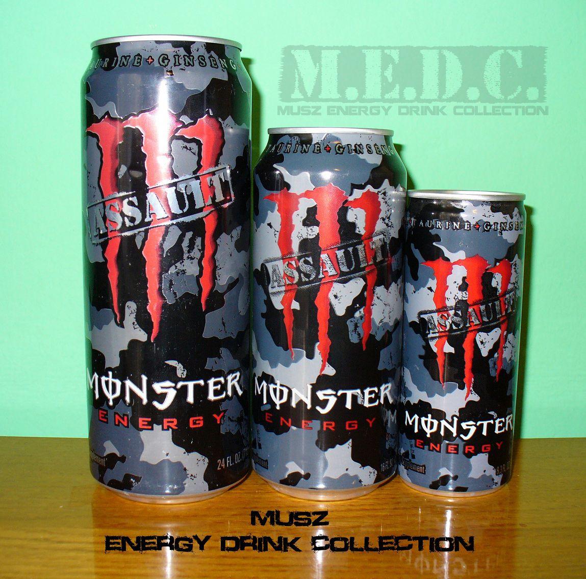 Camo Monster Logo - World of Energy Drinks: Cans from my Collection #1 Monster Assault ...