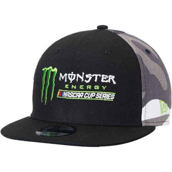Camo Monster Logo - Men's NASCAR New Era Black Camo Monster Energy Cup Series 9FIFTY