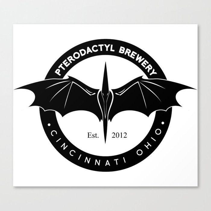Pterodactyl Logo - Pterodactyl Brewery Logo Canvas Print