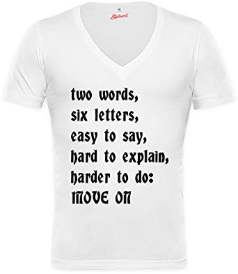 Six Letter Clothing Logo - two words, six letters, easy to say, hard to explain, Unisex Deep V