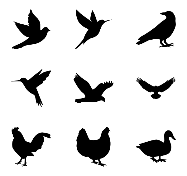Black and White Bird Logo - Bird Icon free vector icons