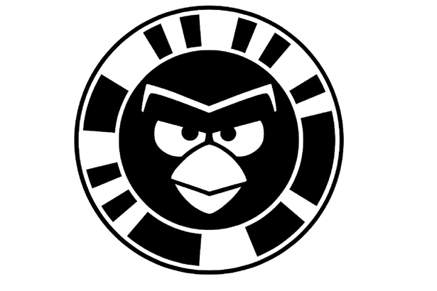 Black and White Bird Logo - New Angry Birds Action! app features pinball, AR bird selfies