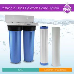 Big Blue O Logo - Big Blue 20x4.5 Whole House Water Filter 2 stage System Double O