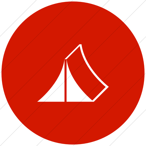 White Tent with Red Circle Logo - IconsETC » Flat circle white on red ocha humanitarians food nfi tent ...