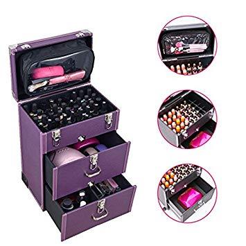 Purple B Electronics Logo - Generic ** akeup Case Tr Trolley Suitcase Makeup Beauty: Amazon.co ...