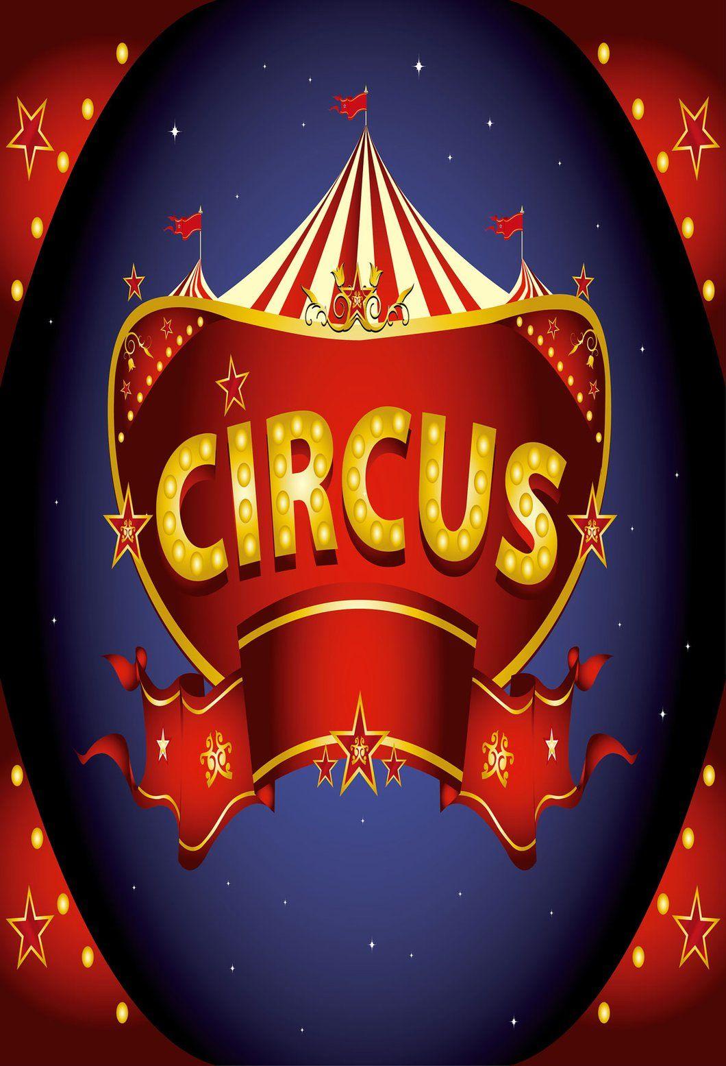 White Tent with Red Circle Logo - Red and White Stripe Circus Tent with Blue Backdrop for Photography ...