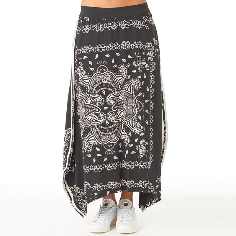 Adidas Paisley Logo - Buy adidas Originals Womens Paisley Skirt Black/White