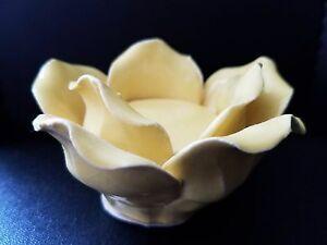 Yellow Flower Shaped Logo - Ceramic Tealight Holder, Yellow Flower Shaped Candle Holder | eBay