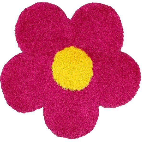 Yellow Flower Shaped Logo - Shop LR Home Senses Pink/ Yellow Flower Shape Shag Rug' x 4