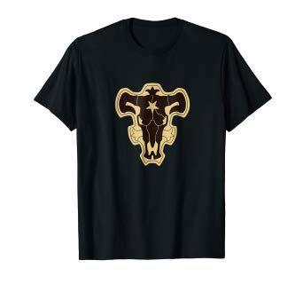 All-Black Bulls Logo - Black Bulls Logo Tee Shirt Clover Anime