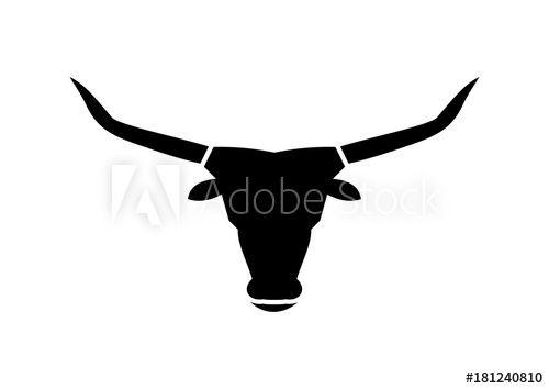 All-Black Bulls Logo - Animal Black Bull Head Illustration Logo Silhouette - Buy this stock ...