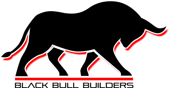 All-Black Bulls Logo - Black Bull Builders