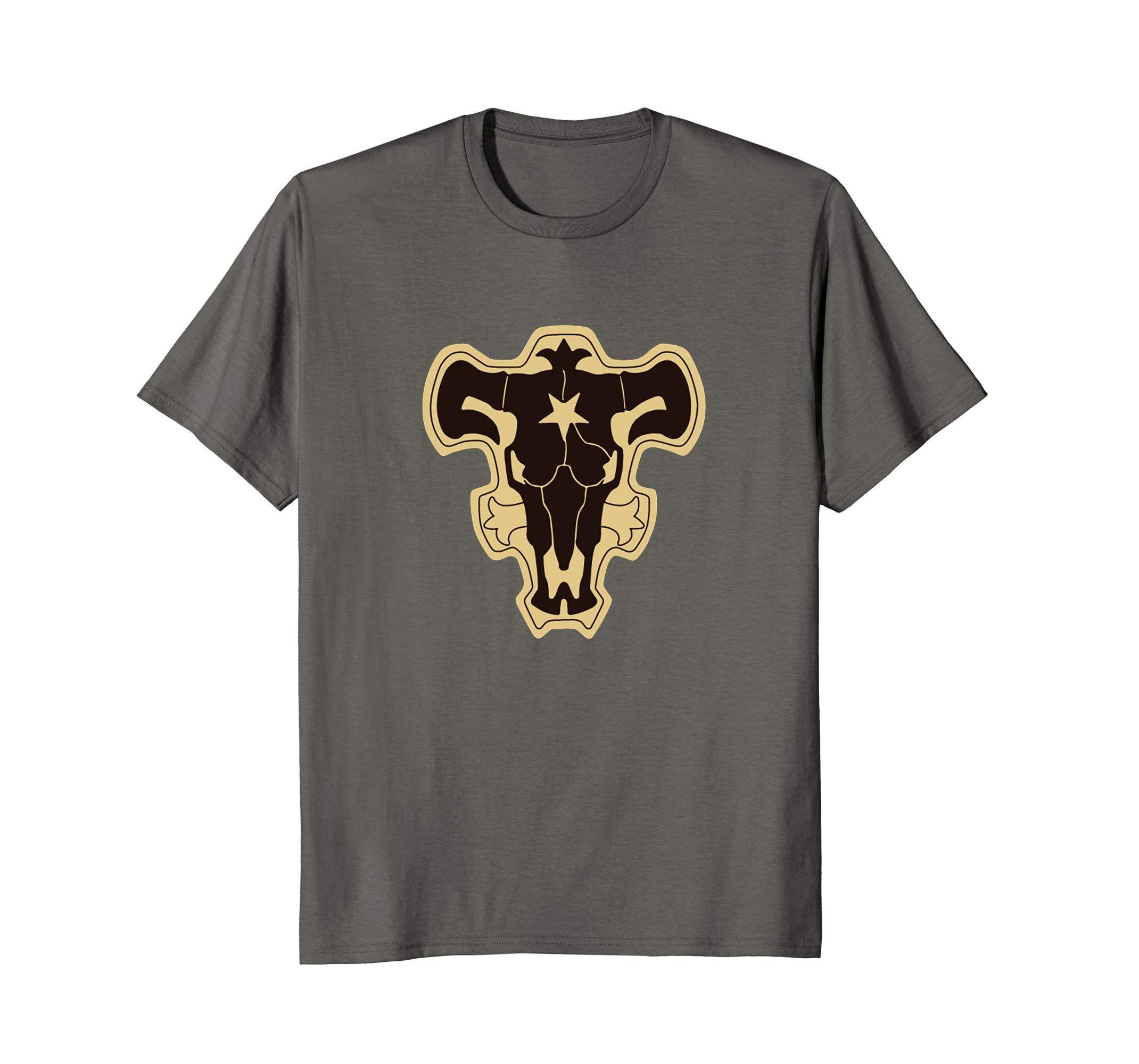 All-Black Bulls Logo - Get Black Bulls Logo Tee Shirt Clover Anime
