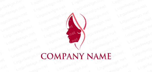 Woman Profile Red Logo - side profile of woman face. Logo Template by LogoDesign.net