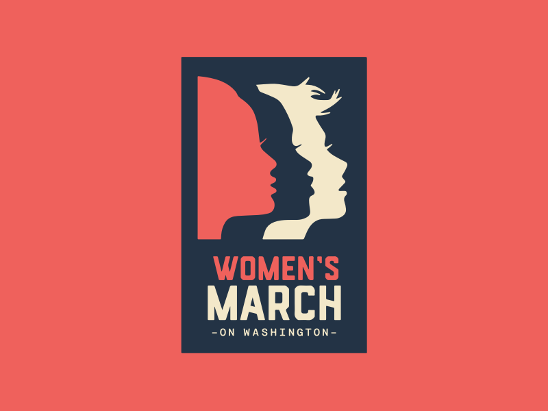 Woman Profile Red Logo - Women's March Logo Sketch freebie free resource