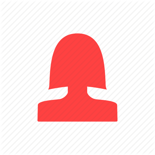 Woman Profile Red Logo - Account, avatar, circle, female, profile, red icon
