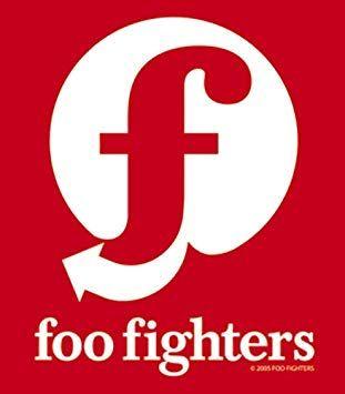 White with Red F Logo - The Foo Fighters - Red & White 