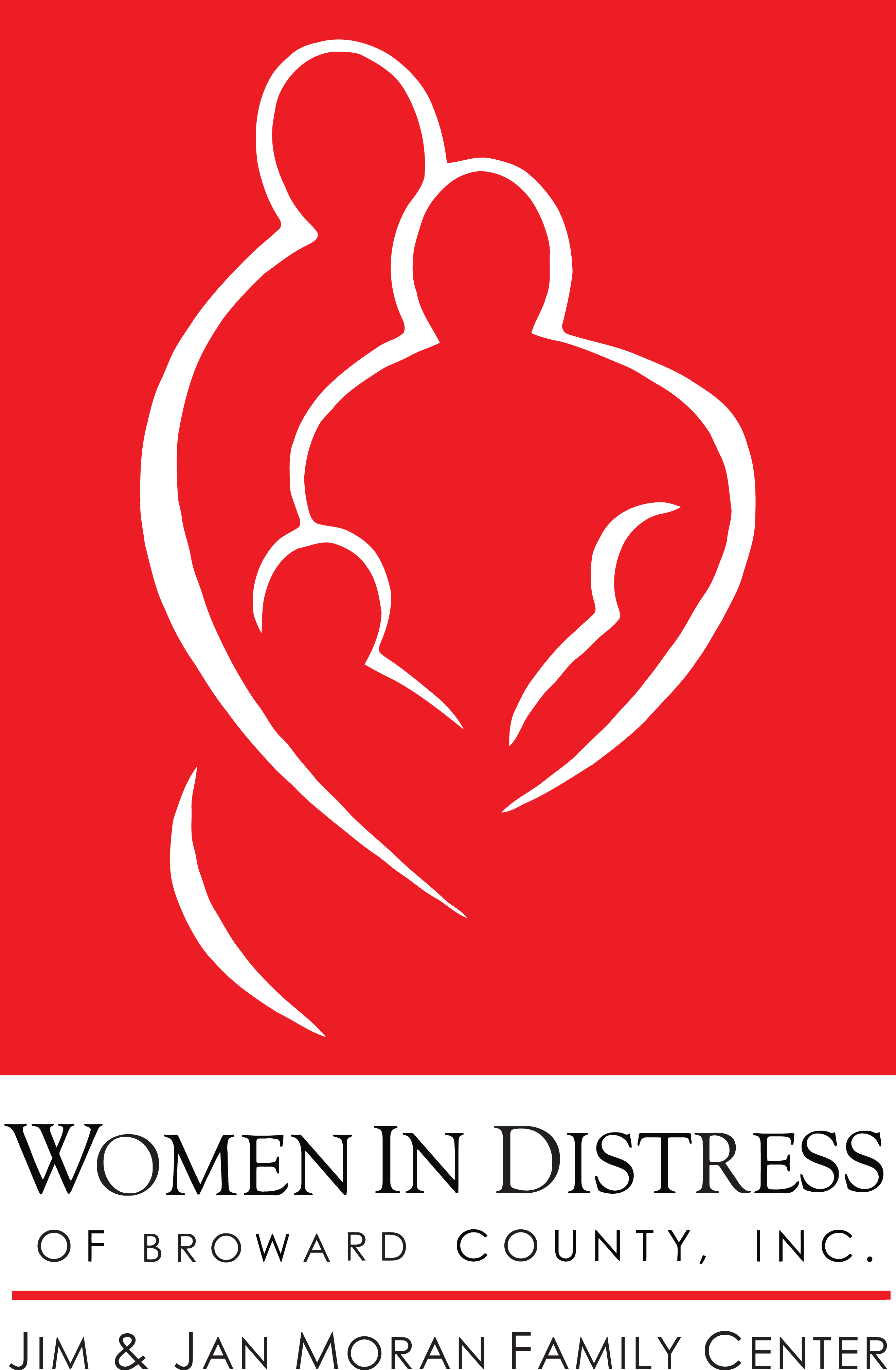 Woman Profile Red Logo - HandsOn Broward