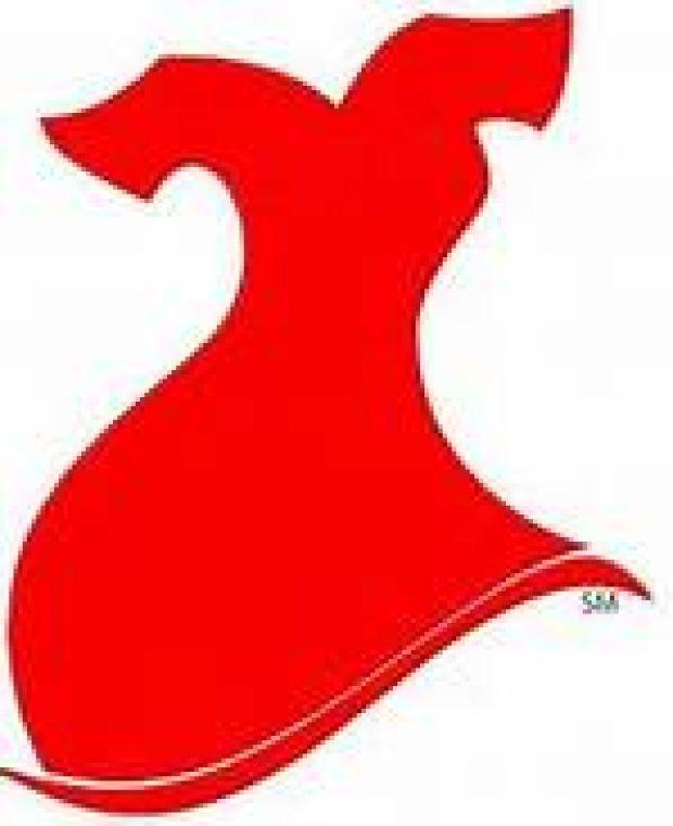 Woman Profile Red Logo - Go red for women Logos