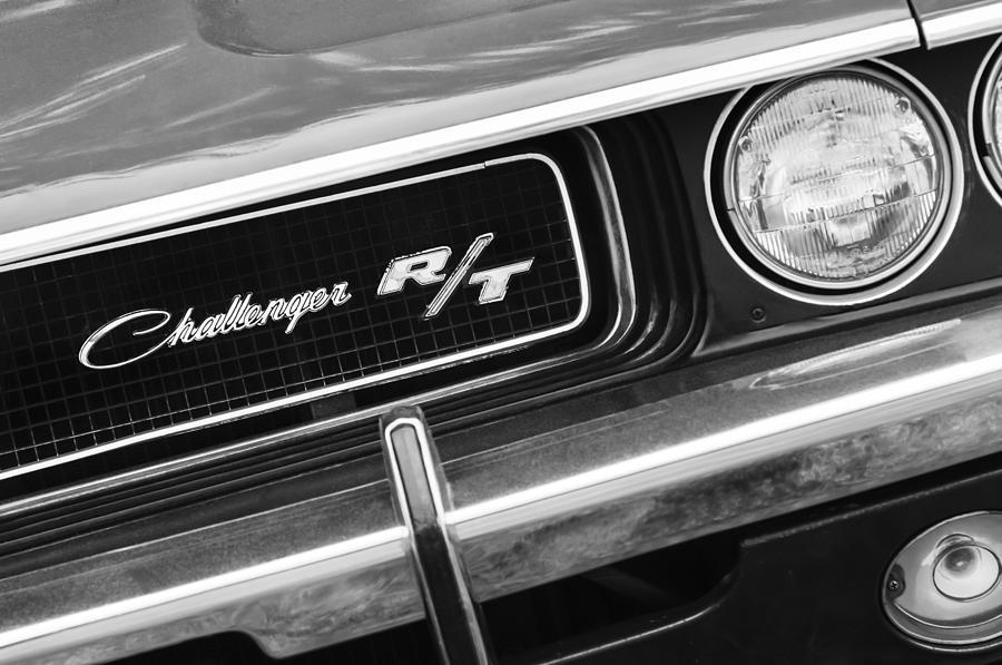 Dodge R T Logo - 1970 Dodge Challenger Rt Convertible Grille Emblem Photograph by ...