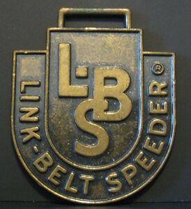 Link Belt Logo - LBS Link Belt Speeder Logo Brass Pocket Watch Fob Santa Fe Equipment ...