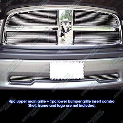 Dodge Grill Logo - Amazon.com: APS Fits 2009-2012 Dodge Ram 1500 Pickup Billet Grille ...