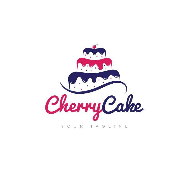 Cake Logo - Cherry Cake Logo & Business Card Template Design Love