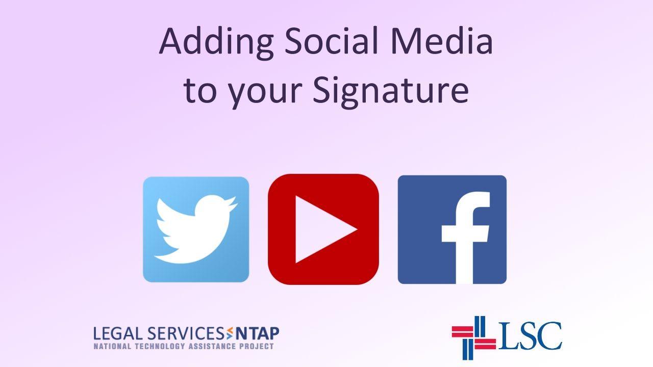 Social Network Logo - How To Add Social Media Icons to Your Email Signature in Outlook ...