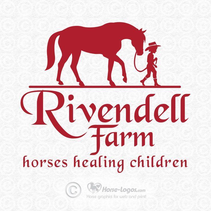 Horse Farm Logo - Custom horse logo design created for Rivendell Farm. Logo elements