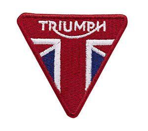 Truimph Logo - Details about GENUINE TRIUMPH MOTORCYCLES TRIANGLE PATCH WITH TRIUMPH LOGO  UNION JACK DESIGN