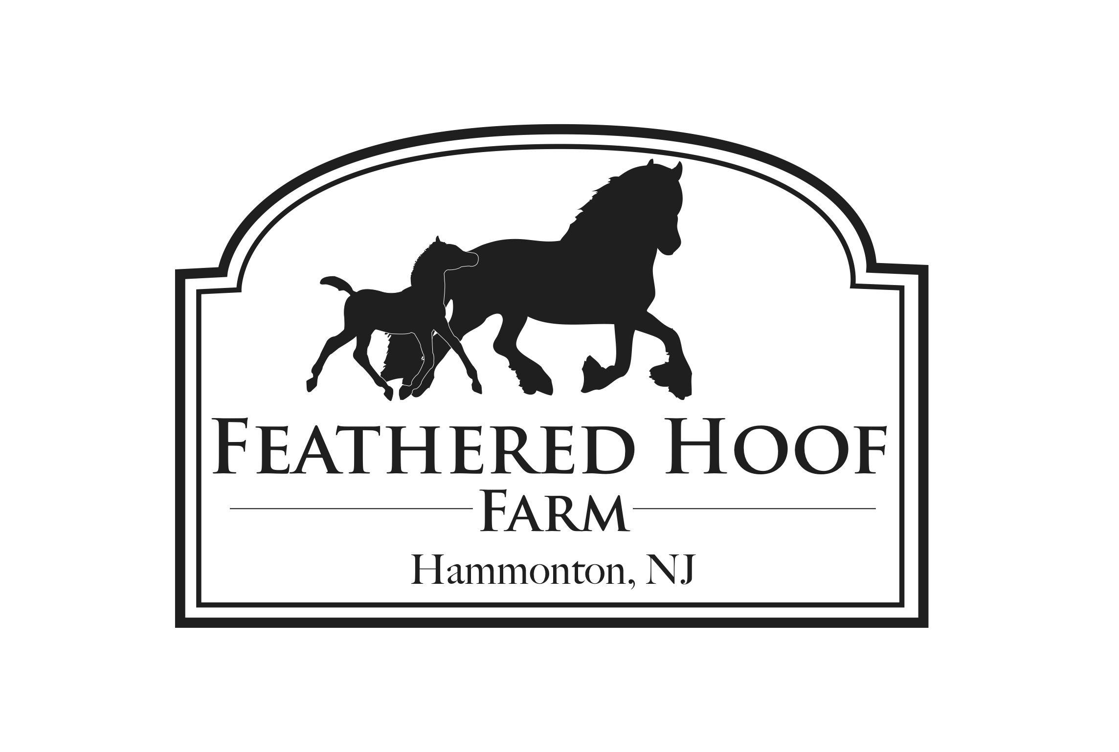 Horse Farm Logo - Feathered Hoof Farm Logo. It's Show Time!