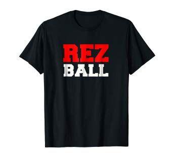 Rez Ball Logo - Rez Ball Native American Basketball T Shirt: Clothing