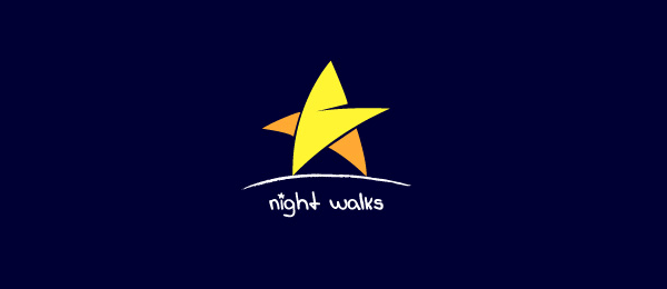 Blue and Yellow Star Logo - yellow star logo night walks 9. Logo. Logos, Star logo