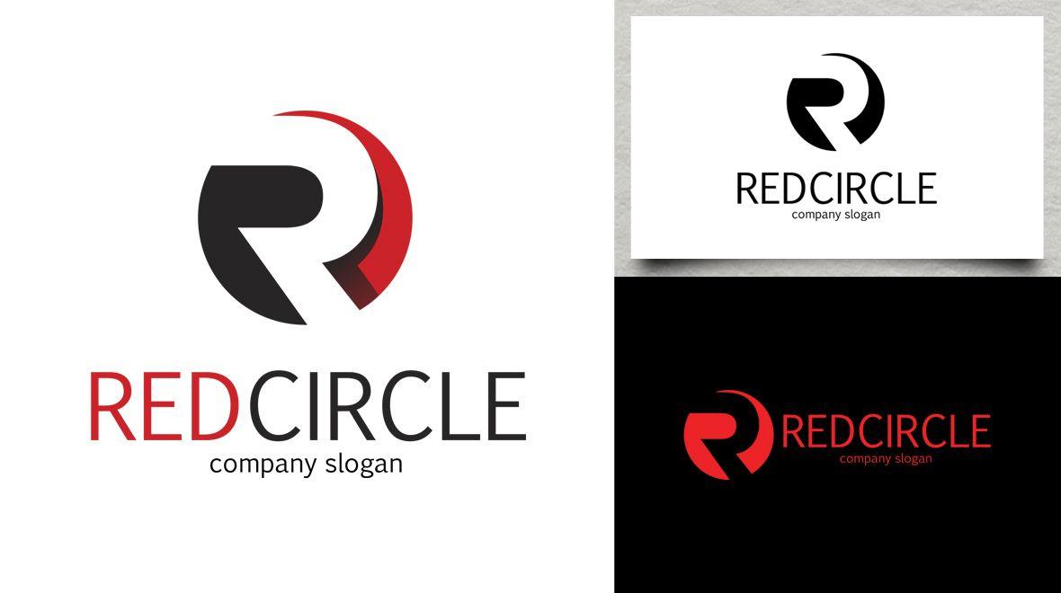 Letter Red Circle Logo