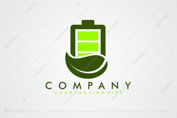 Green Battery Logo - Eco Battery Logo