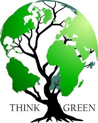 Green World Logo - think green - world map tree logo | Tree Conservation | Green, Earth ...