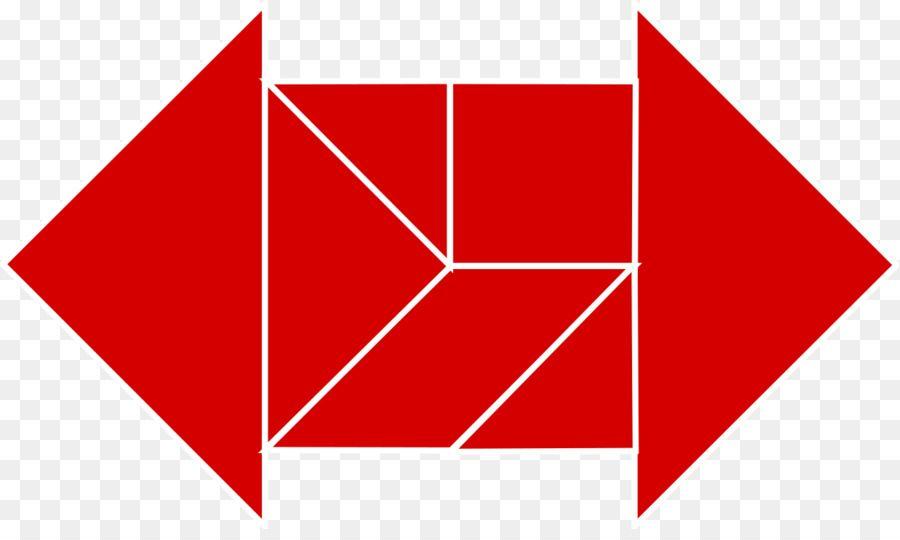 Traingle Square Red Logo - Tangram Triangle Square Shape png download*753