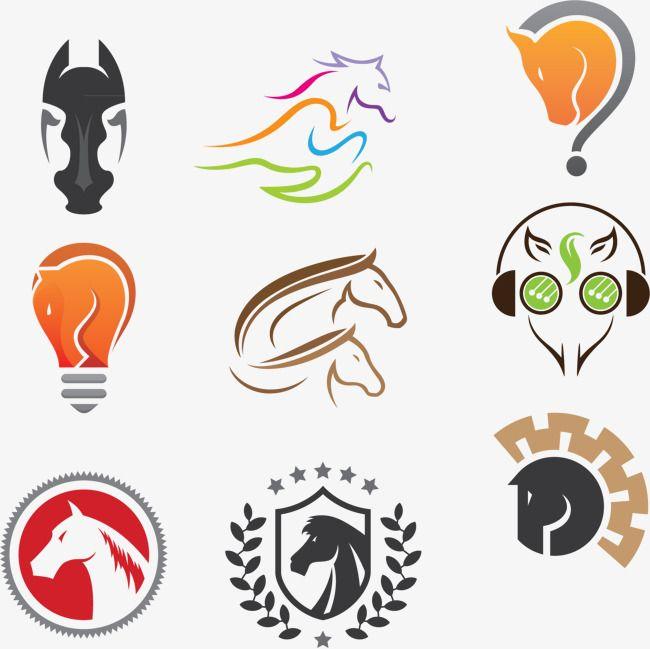 Cartoon Horse Logo - Vector Horse Logo Design, Flag Icon, Creative Logo Design, Cartoon ...